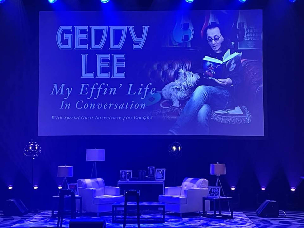 Geddy Lee 'My Effin' Life In Conversation' Tour Pictures - Moore Theatre - Seattle WA - Nov 24 2023